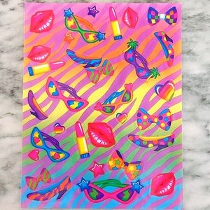 Vintage Lisa Frank Sticker Sheet Lipstick S125